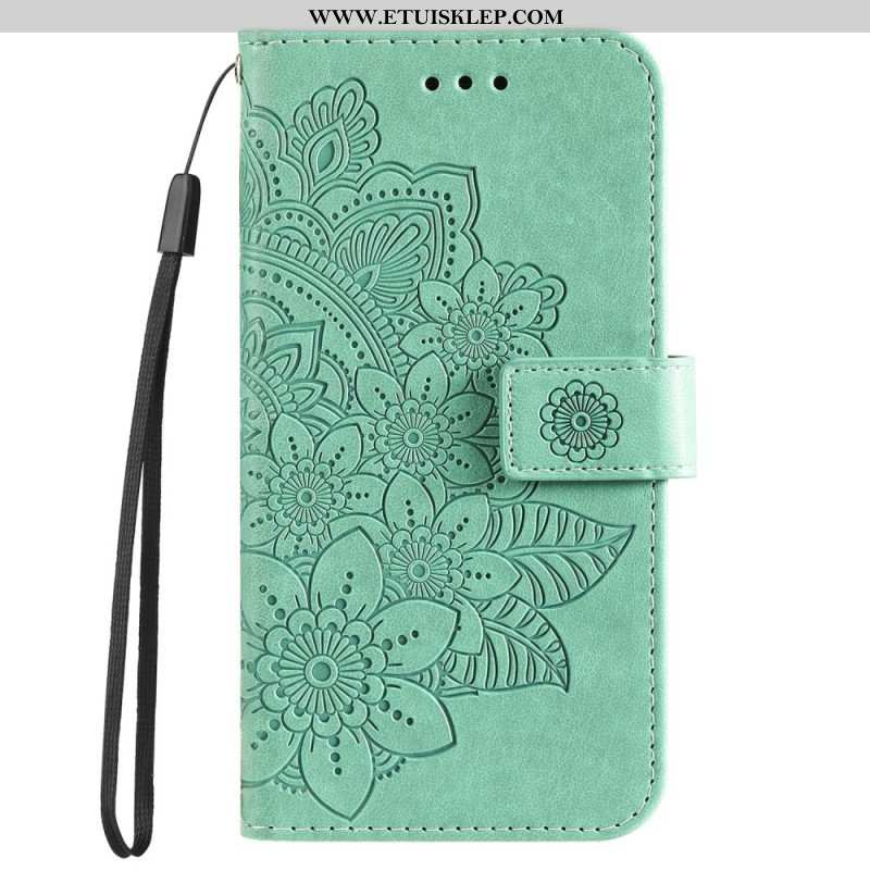 Etui Folio do Honor Magic 5 Lite z Łańcuch Paskowata Mandala